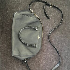kate spade Black Leather Dome Crossbody Satchel
